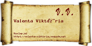 Valenta Viktória névjegykártya